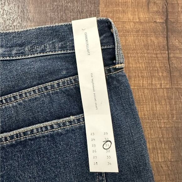 NWT Current Elliott The Boyfriend Rolled Denim Shorts Size 31 - Picture 5 of 11